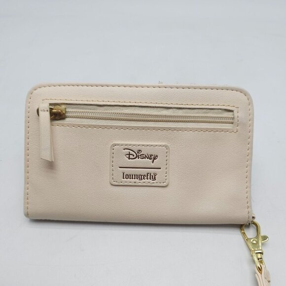 Disney Loungefly Winnie The Pooh Cream Zip Around Wallet With Wrist Strap - Picture 2 of 8